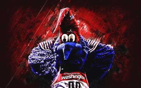 G-Wiz, NBA, Washington Wizards mascot, red stone background, Washington Wizards, HD wallpaper ...