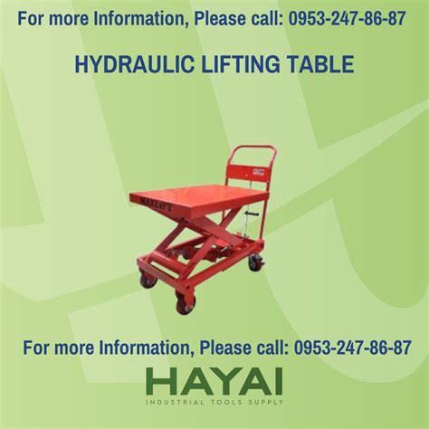 HYDRAULIC LIFTING TABLE, Commercial & Industrial, Construction Tools & Equipment on Carousell