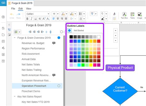 Outline labels in Presentations – Workiva Support Center