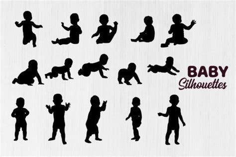 Baby Activity Silhouettes, Baby SVG Graphic by Design_Lands · Creative ...