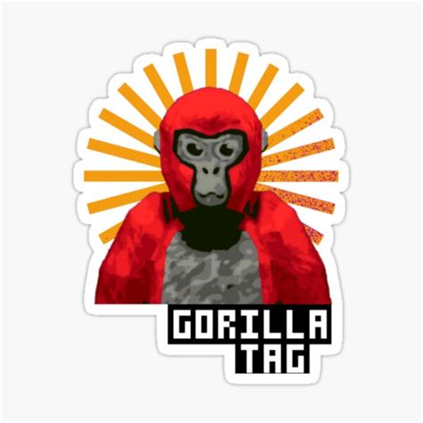 "gorilla tag pfp maker Gorilla Tag RED GORILLA " Sticker for Sale by ...