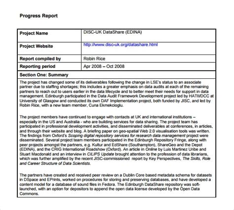 7 Free Progress Report Templates - Excel PDF Formats