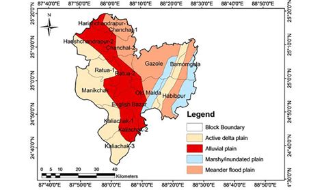 Geomorphology map of malda district. | Download Scientific Diagram