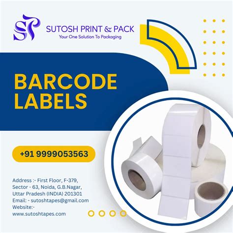 Barcode Label at best price in Noida by S G Edge | ID: 2851273826233