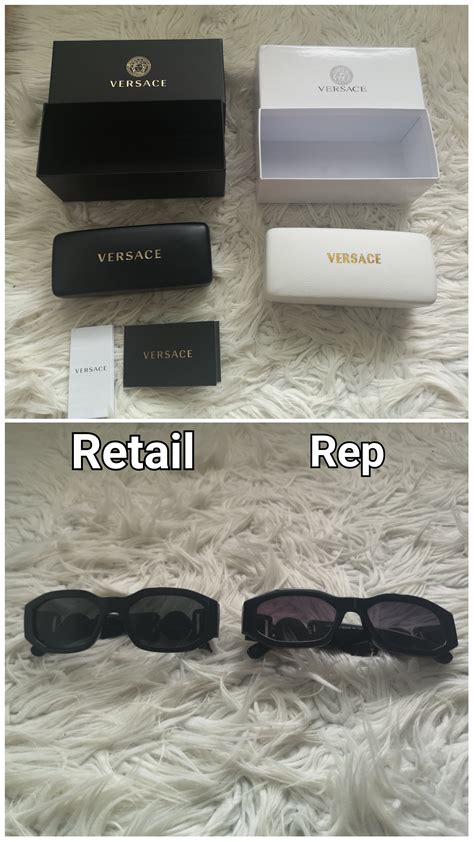 A side by side comparison of Versace Biggie smalls sunglasses no-one asked for : DesignerReps