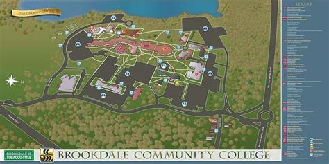 a map shows the location of brookdale community college and its surrounding campus, as well as ...