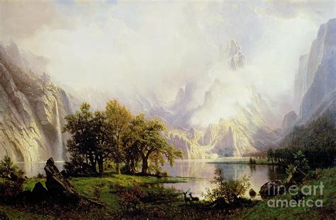 Rocky Mountain Landscape Painting by Albert Bierstadt