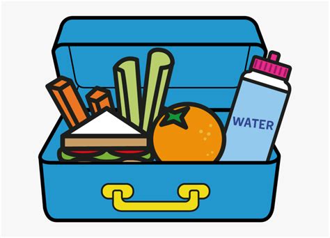 Packed Lunch Illustration - Healthy Lunch Box Clipart, HD Png Download - kindpng