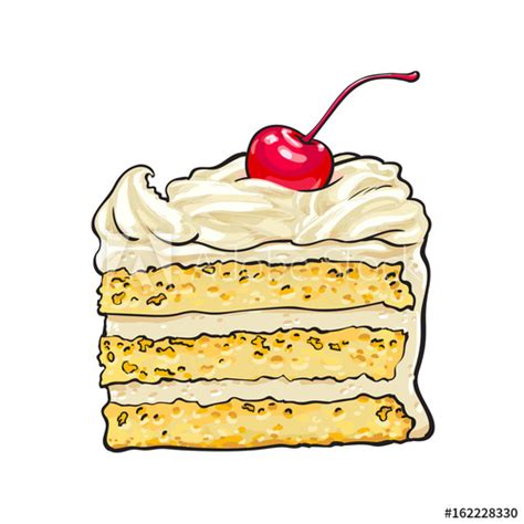 Slice Cake Drawing at PaintingValley.com | Explore collection of Slice ...