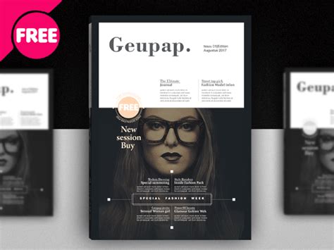 Free Fashion Magazine Cover Template PSD on Behance
