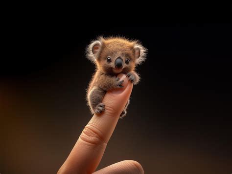 Tiny Baby Koala on My Finger Cute Baby Koala Art digital Print - Etsy