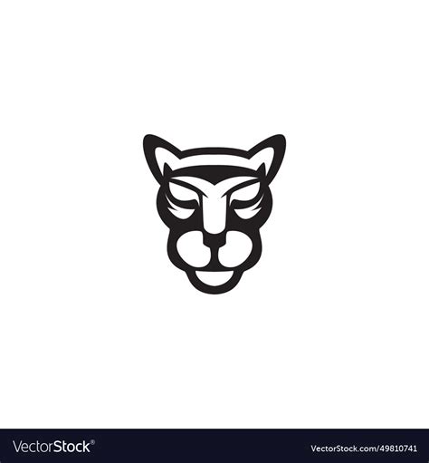 Lioness head icon logo design Royalty Free Vector Image