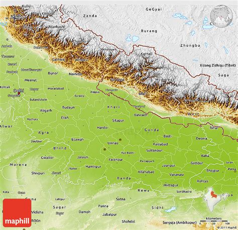 Political Map Of Uttar Pradesh Physical Outside Images 26244 | The Best ...