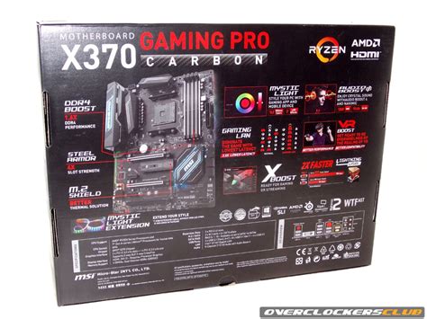 MSI X370 Gaming Pro Carbon Review - Overclockers Club