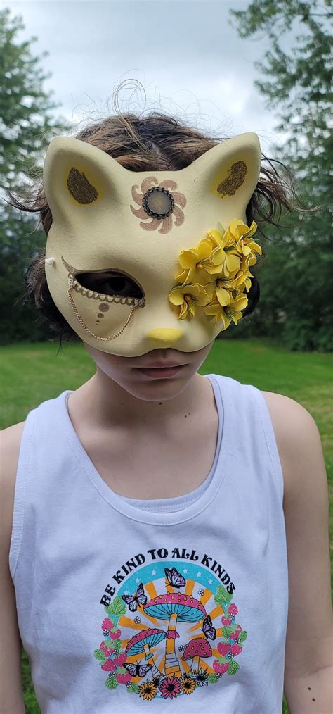 Sun Themed Cat Therian Mask - Etsy