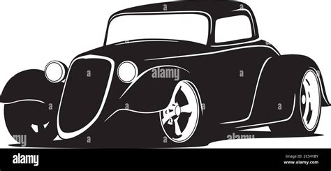 Custom American Hot Rod Car Isolated Vector Illustration Stock Vector Image & Art - Alamy