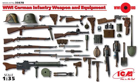 1:35 WWI German Infantry Weapon and Equipment | Weapons, Ww1 weapons ...