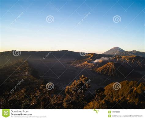 Volcano Landscape Sky Forest Nature Indonesia Mountain Stock Photo ...