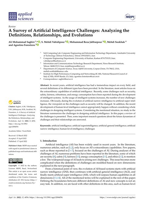 (PDF) A Survey of Artificial Intelligence Challenges: Analyzing the ...