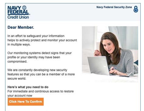 Email scam - Navy Federal Credit Union - Tualatin Web