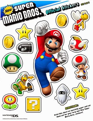 My Super Mario Boy: New Super Mario Brothers Printable Stickers