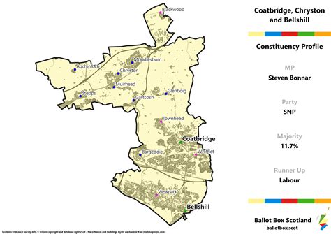 Coatbridge, Chryston and Bellshill Constituency Map – Ballot Box Scotland