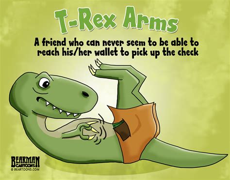 T-Rex Arms Cartoon - Bearman Cartoons