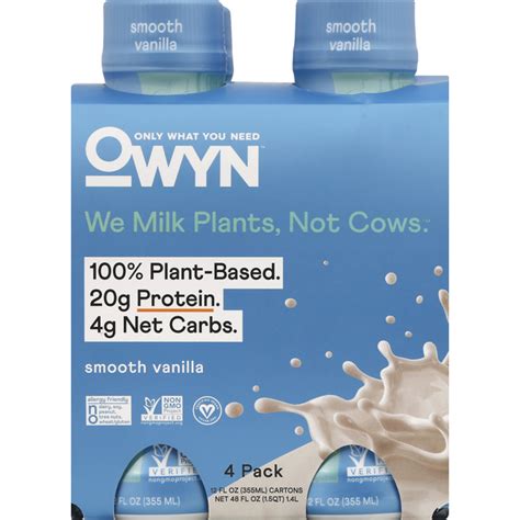 Owyn Protein Drink, Smooth Vanilla, 4 Pack (4 each) - Instacart