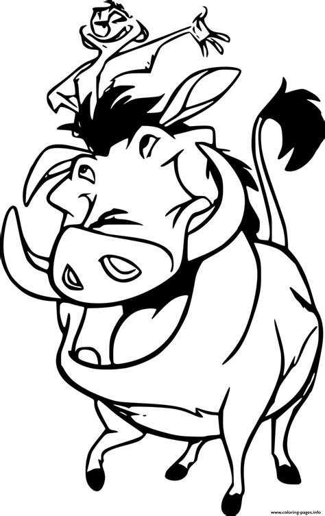 coloring pages of pumbaa the lion king ready for download