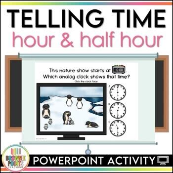 Telling Time to the Hour and Half Hour PowerPoint Game | Digital