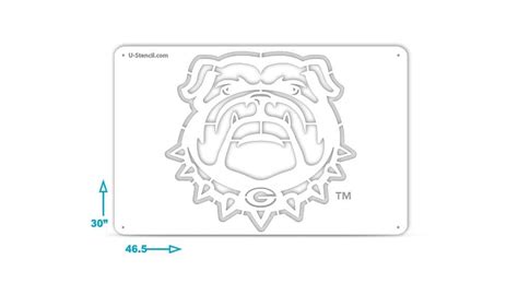 Georgia Bulldog Stencil Printable