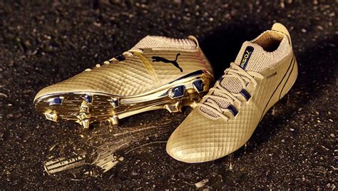 Only Worn By Agüero In The First Half... Special-Edition Gold Puma ONE ...