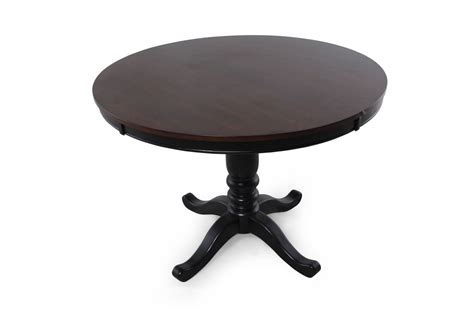 42" Round Pedestal Dining Table in Black | Mathis Brothers Furniture