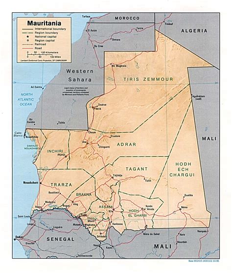 Map of Mauritania