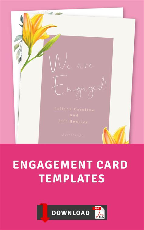 Engagement Card Templates | Engagement invitations, Engagement ...