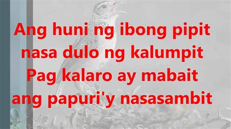 Ang Pipit Lyrics