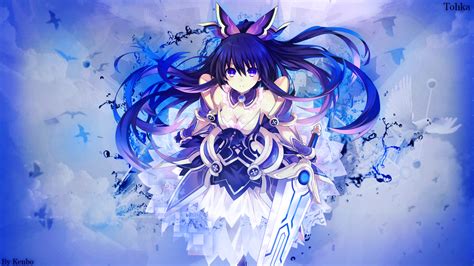 anime, anime girls, Date A Live, spirits, Yatogami Tohka, blue hair, long hair HD Wallpaper