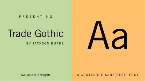 Trade Gothic Font Download - Free Fonts Lab