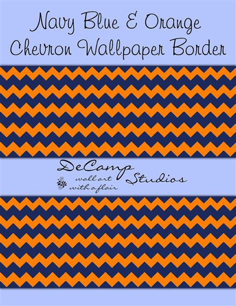 Free download NAVY BLUE CORAL Orange Chevron Wallpaper Border Wall Decal Baby Boy [570x740] for ...