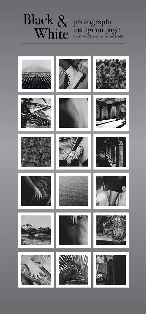 Black and White Photography Instagram Concept on Behance