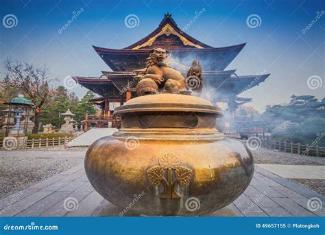 Zenkoji Temple At Night In Nagano, Japan Royalty-Free Stock Photography ...