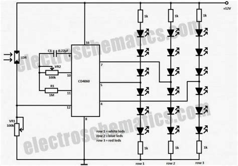 Six Simple LED Lighting Circuit for Christmas - Gadgetronicx