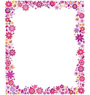 printable cover page flower design - Recherche Google | Floral border ...