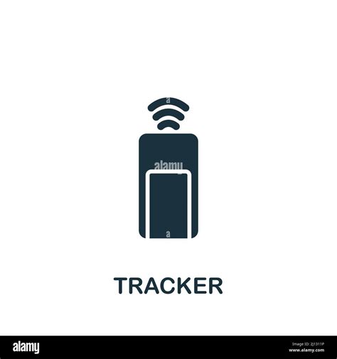 Tracker icon. Monochrome simple icon for templates, web design and infographics Stock Vector ...