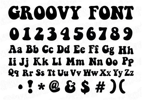 GROOVY FONT SVG Retro Alphabet Svg Vintage Font Svg Groovy - Etsy Sweden