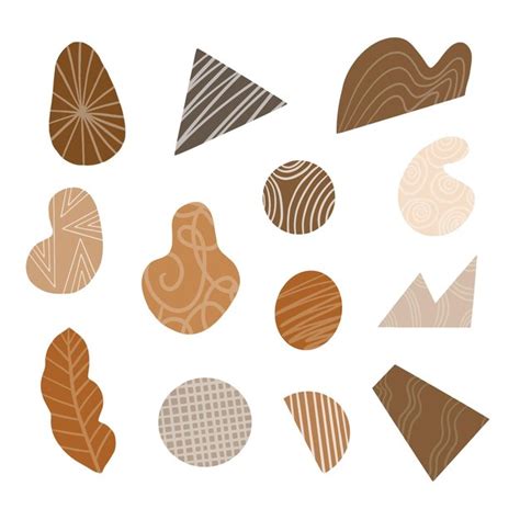 Premium Vector | Brown patterned abstract shape