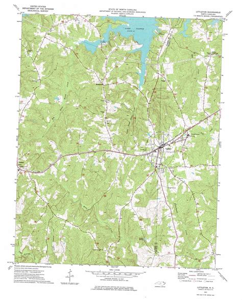 Littleton topographic map, NC - USGS Topo Quad 36077d8