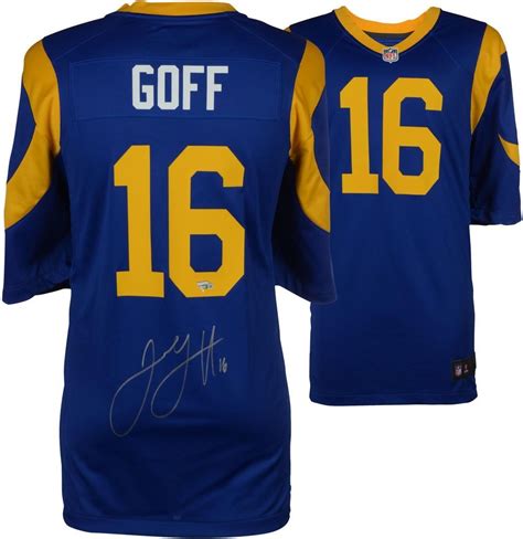 Jared Goff Los Angeles Rams Autographed Royal Blue Nike Game Jersey # ...