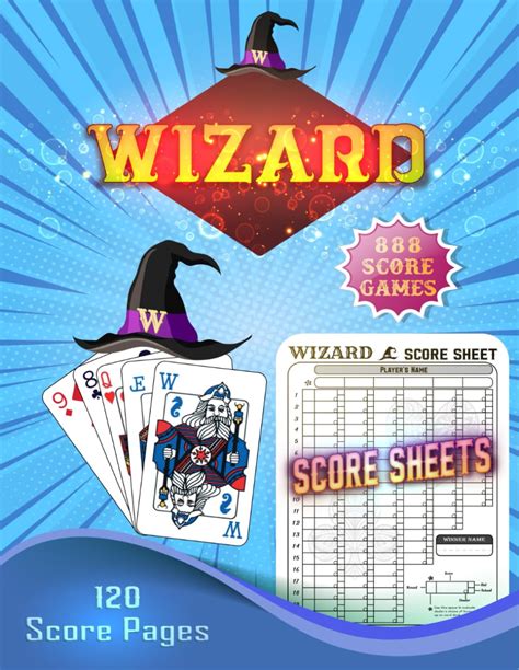 Amazon.com: Wizard Score Sheets: Large Print Score Pads with 120 Pages for Scorekeeping, Wizard ...