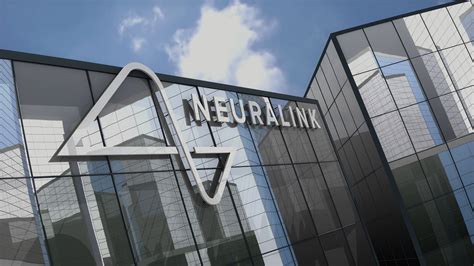 Editorial, Neuralink logo on glass building. Motion Background 00:08 SBV-347049301 - Storyblocks